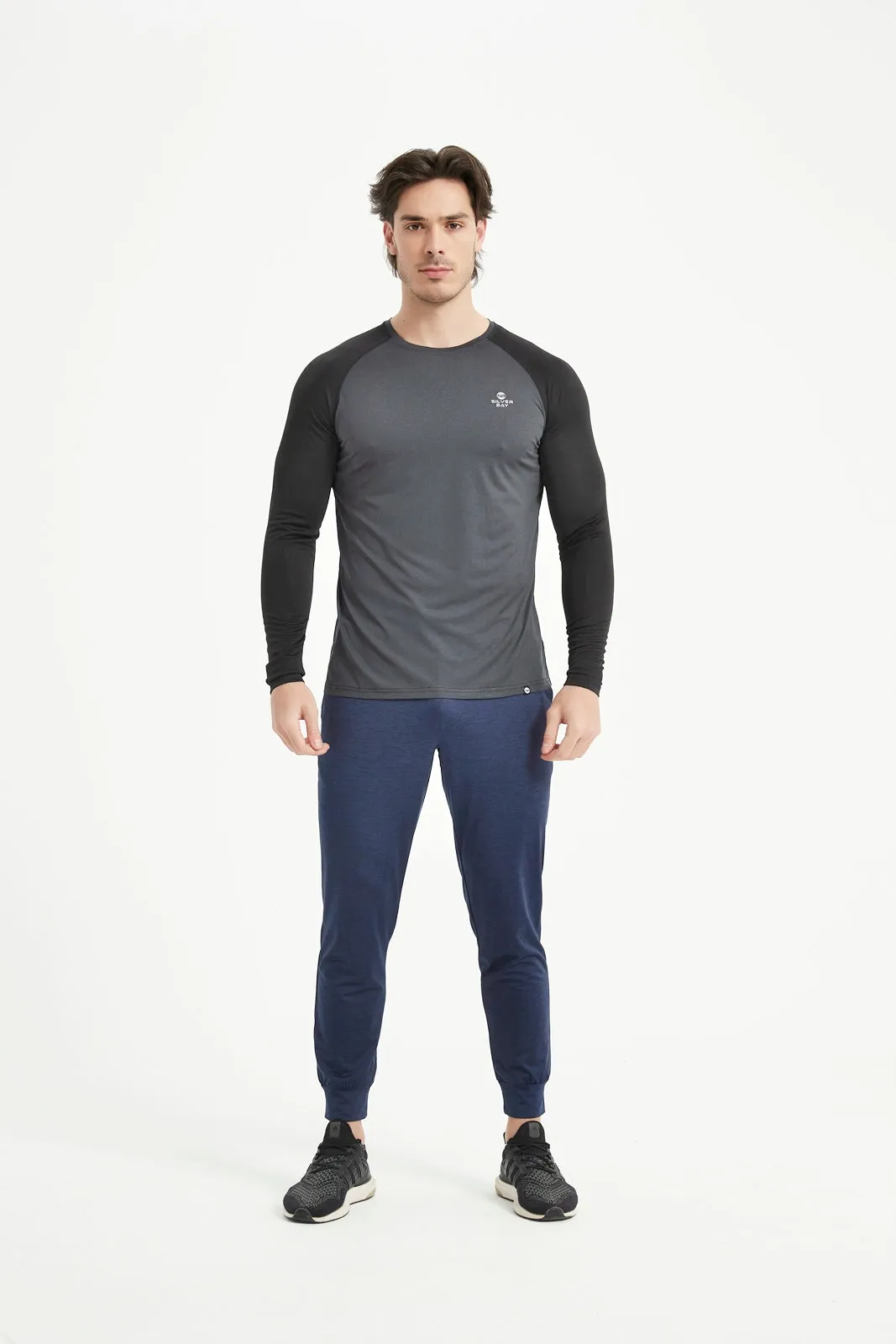 Men's Crew Neck Long Raglan Sleeve Tee