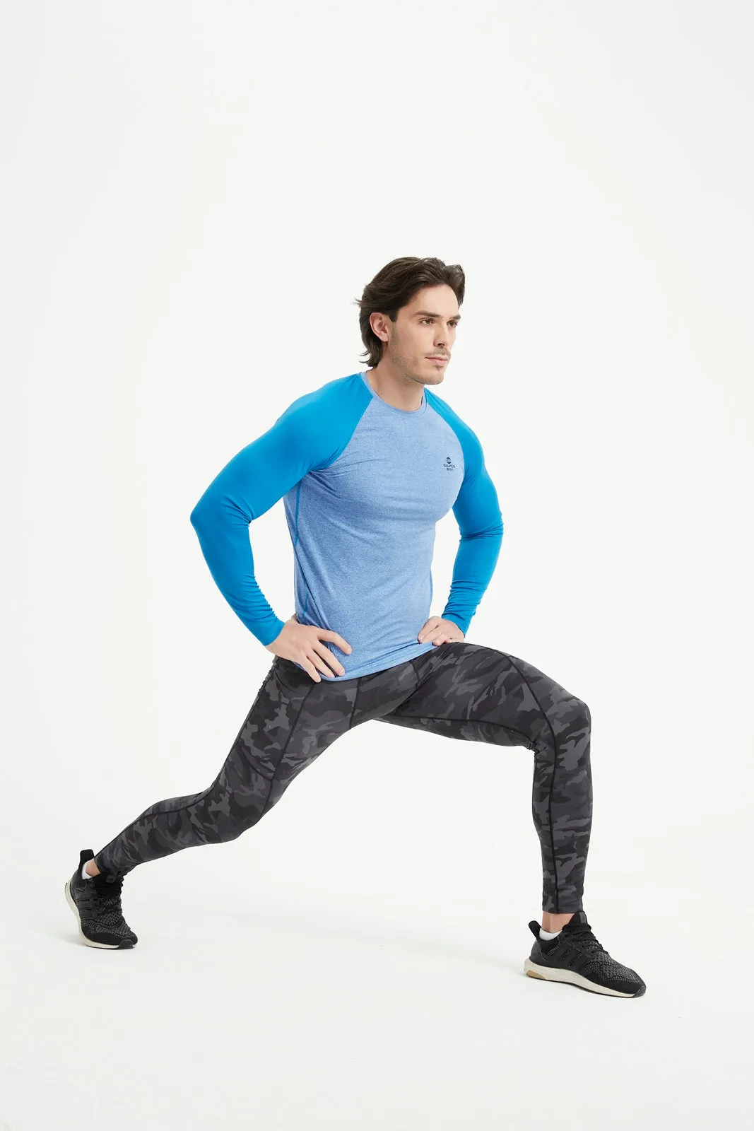 Men's Crew Neck Long Raglan Sleeve Tee
