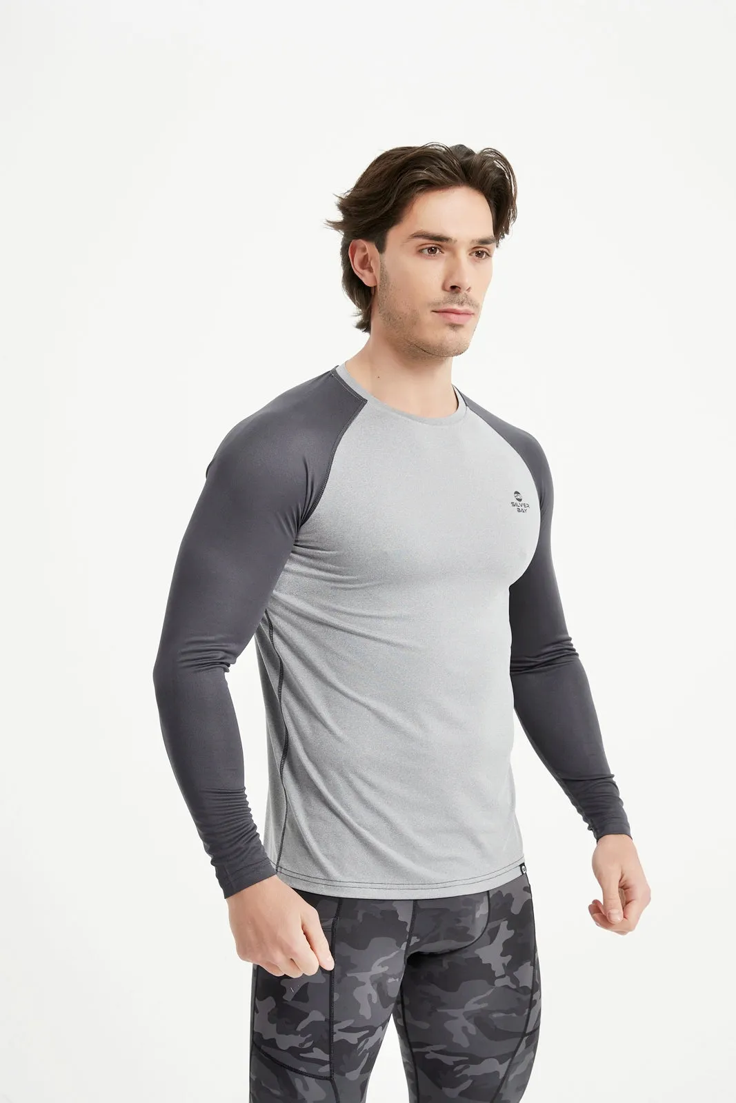 Men's Crew Neck Long Raglan Sleeve Tee