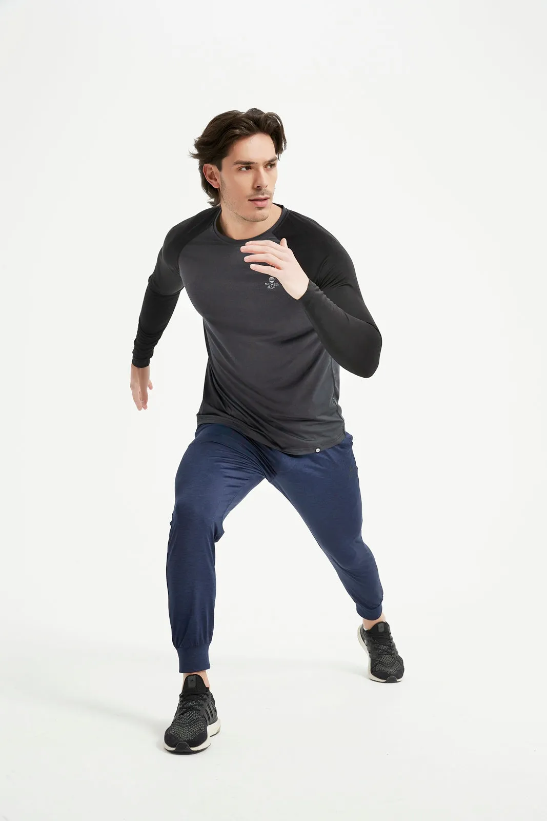 Men's Crew Neck Long Raglan Sleeve Tee