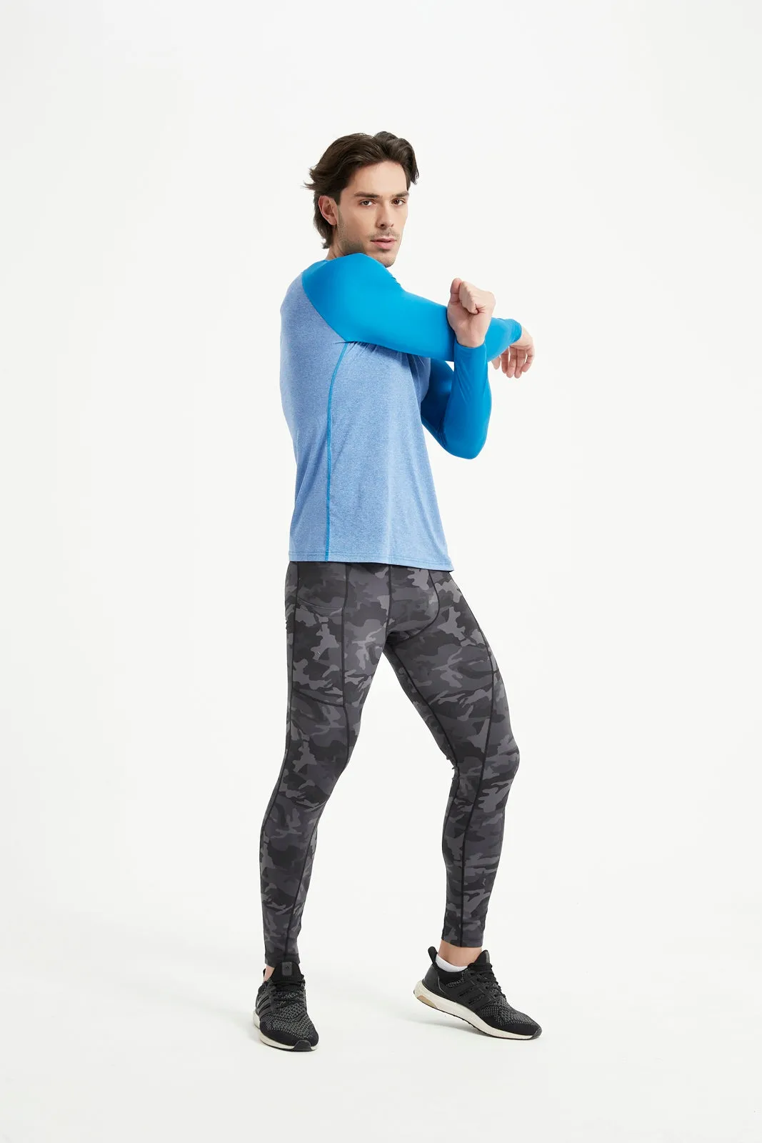 Men's Crew Neck Long Raglan Sleeve Tee
