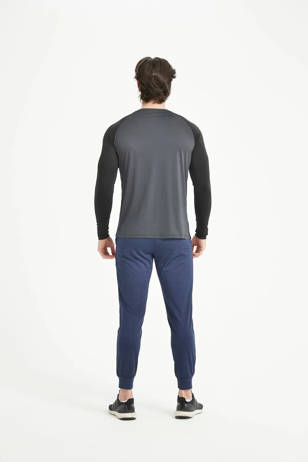 Men's Crew Neck Long Raglan Sleeve Tee