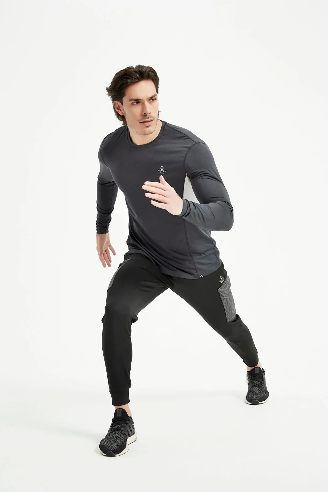 Men's Crew Neck Long Raglan Sleeve Tee