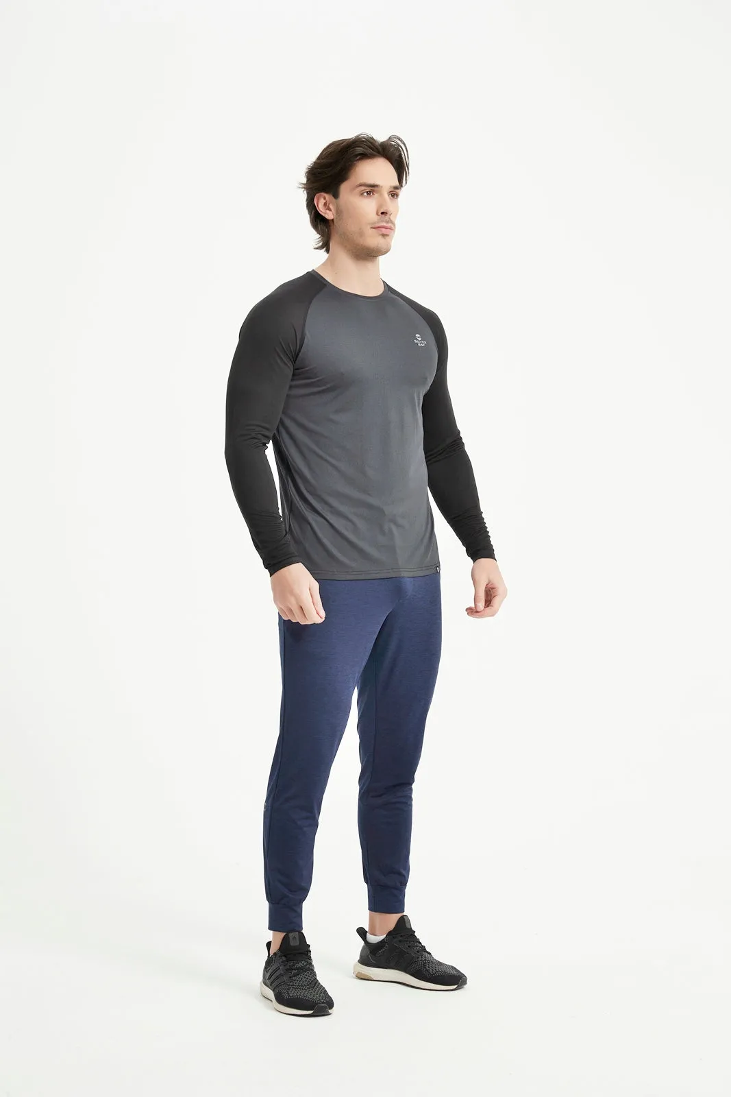 Men's Crew Neck Long Raglan Sleeve Tee