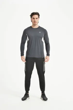 Men's Crew Neck Long Raglan Sleeve Tee