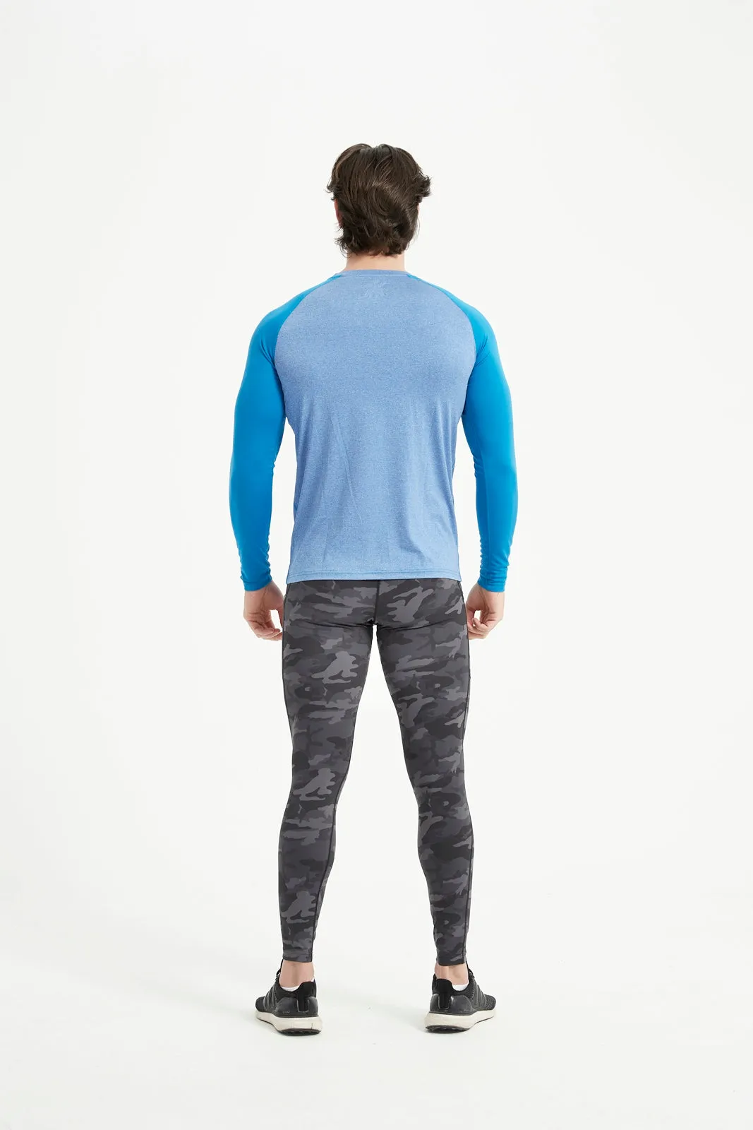 Men's Crew Neck Long Raglan Sleeve Tee