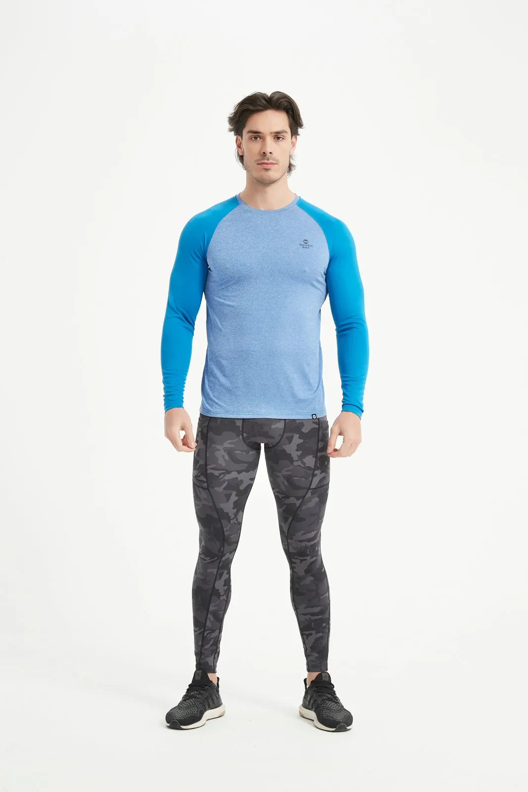 Men's Crew Neck Long Raglan Sleeve Tee