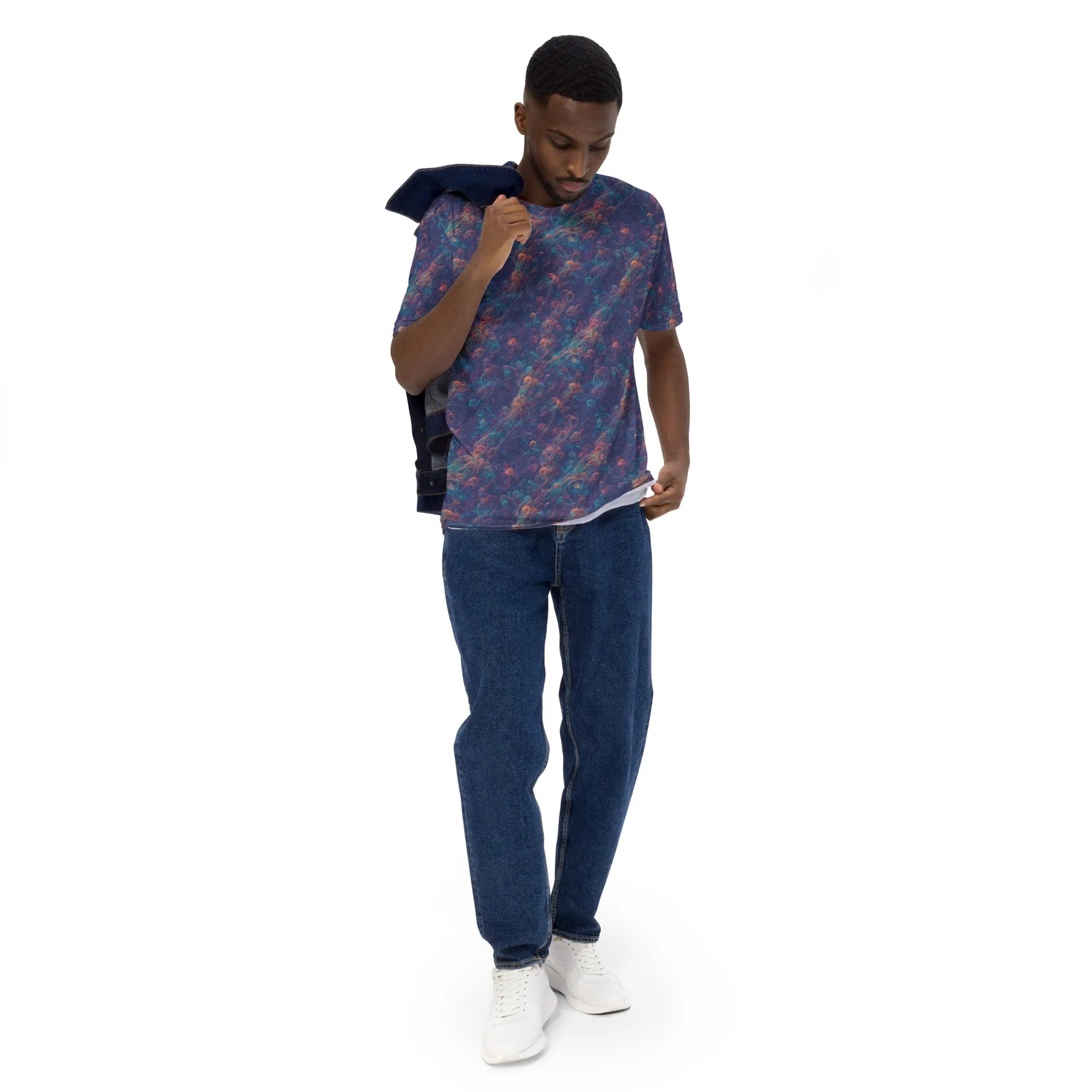 Men's Crewneck T-shirt - Galactic Tangle