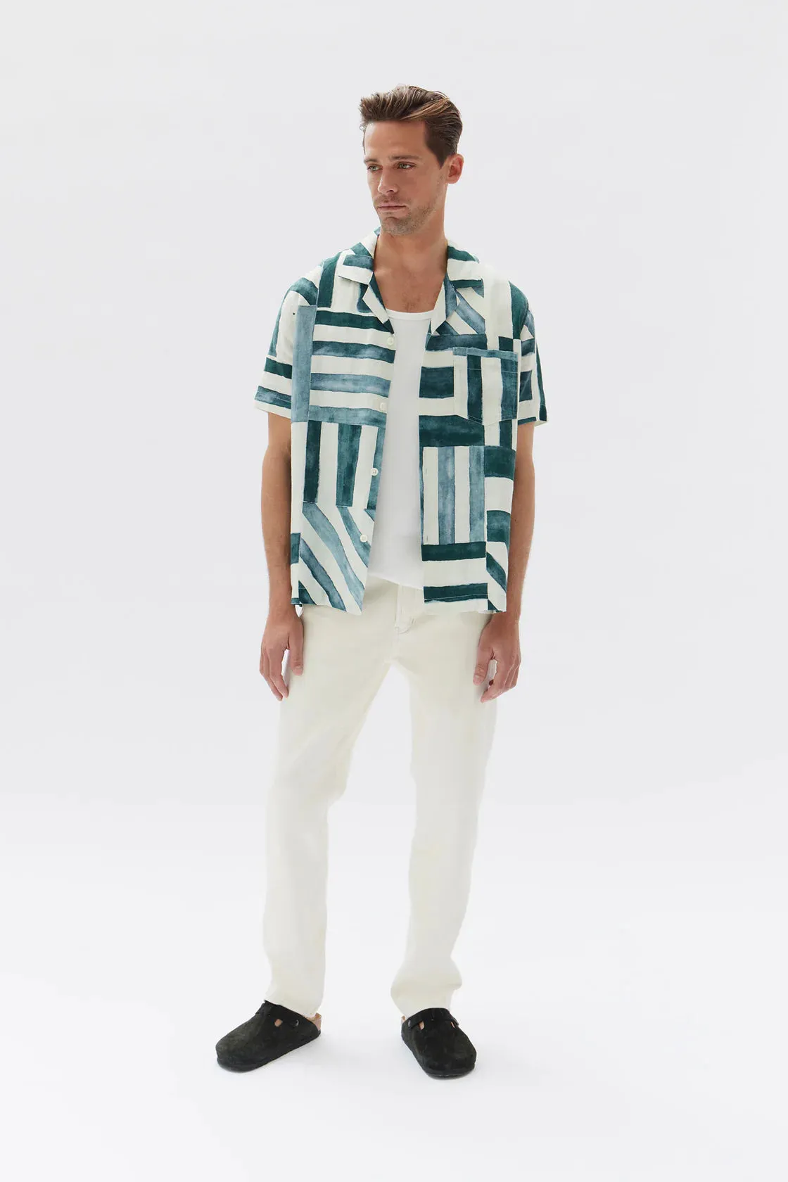 Mens Lagoon Print SS Shirt
