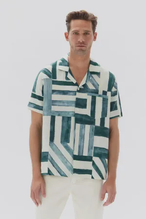 Mens Lagoon Print SS Shirt