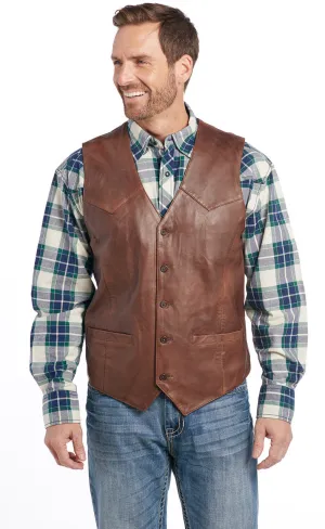 Men's Lamb Western Leather Vest CLOSEOUT