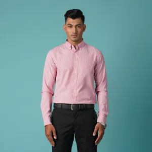 Mens L/S Shirt-Red Stripe