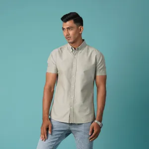 Mens Olive Short Sleeve Shirt