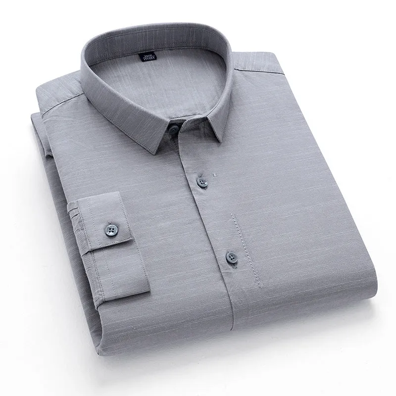 Men's Premium Cotton Business Shirt | Modern Textured Design