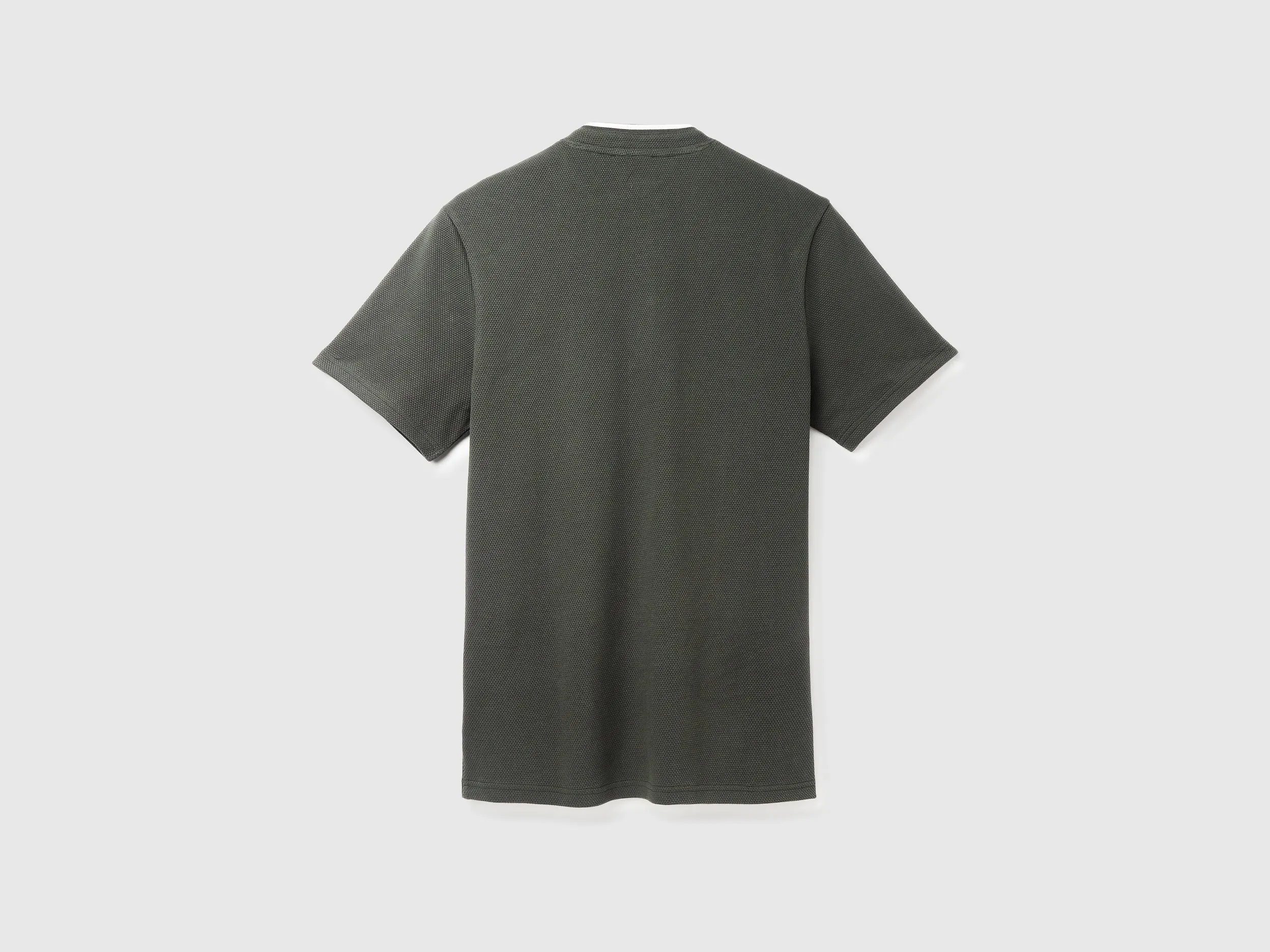 Men's Regular Fit Henley Neck Textured T-Shirt