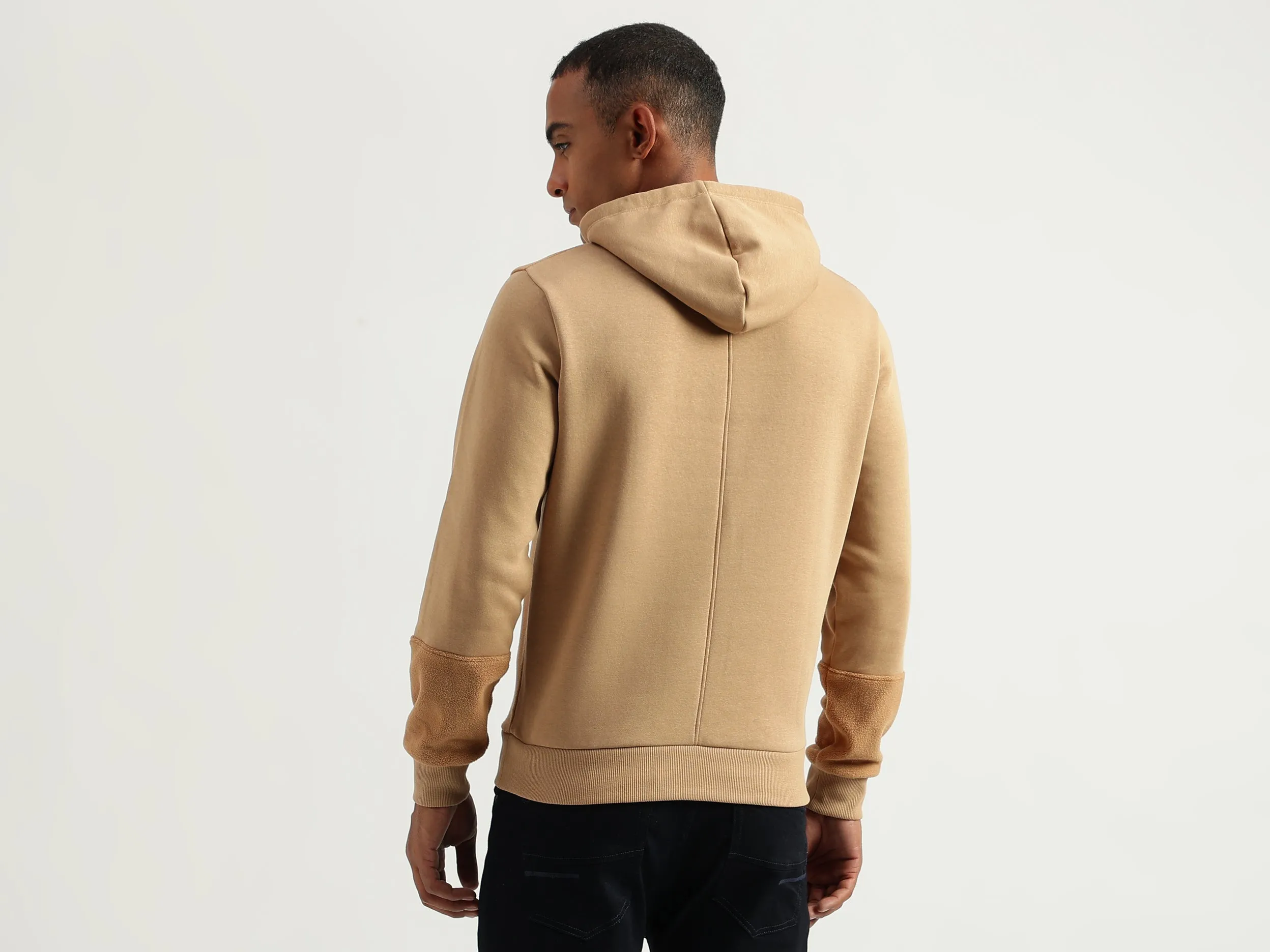Men's Regular Fit Hooded Printed Sweatshirt