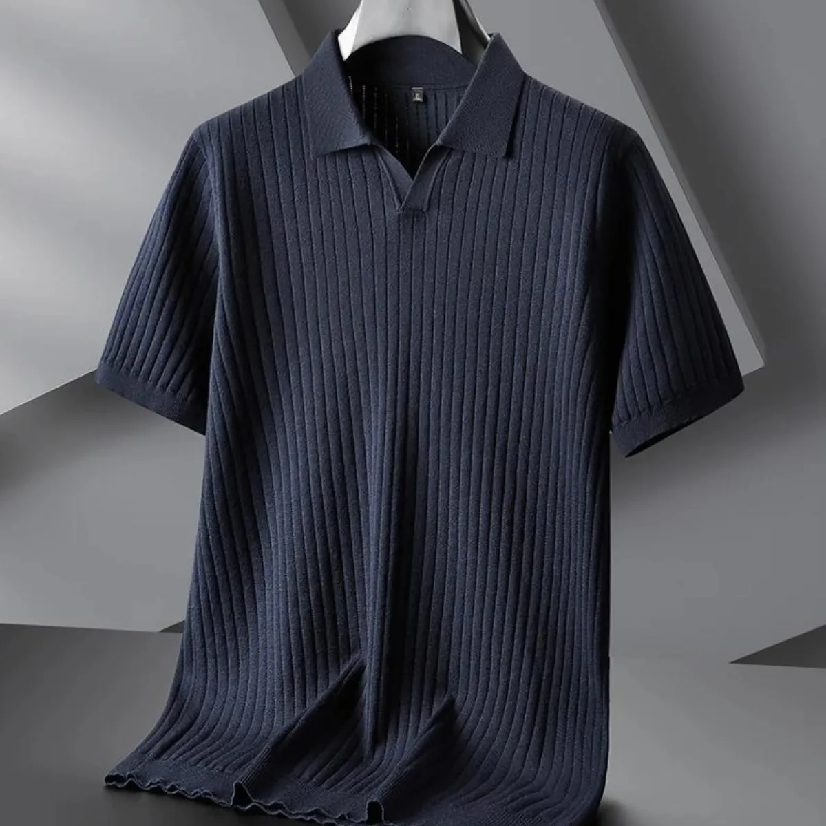Men's Short Sleeve Knitted Polo for Casual Wear