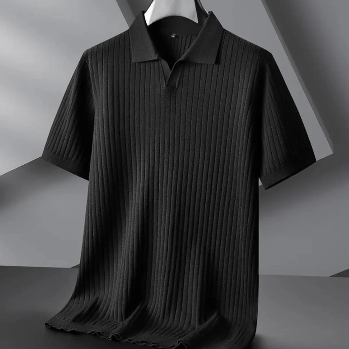 Men's Short Sleeve Knitted Polo for Casual Wear