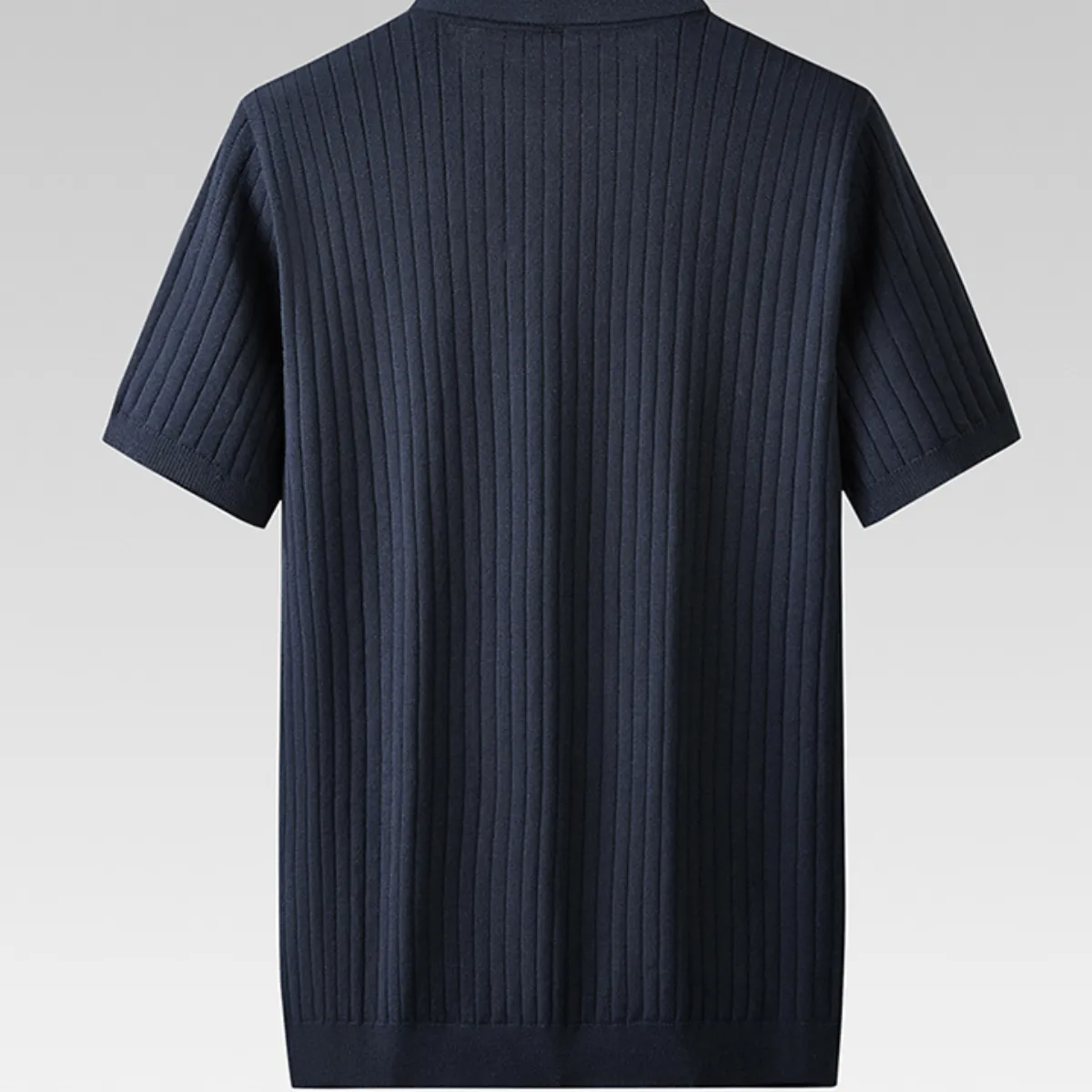 Men's Short Sleeve Knitted Polo for Casual Wear