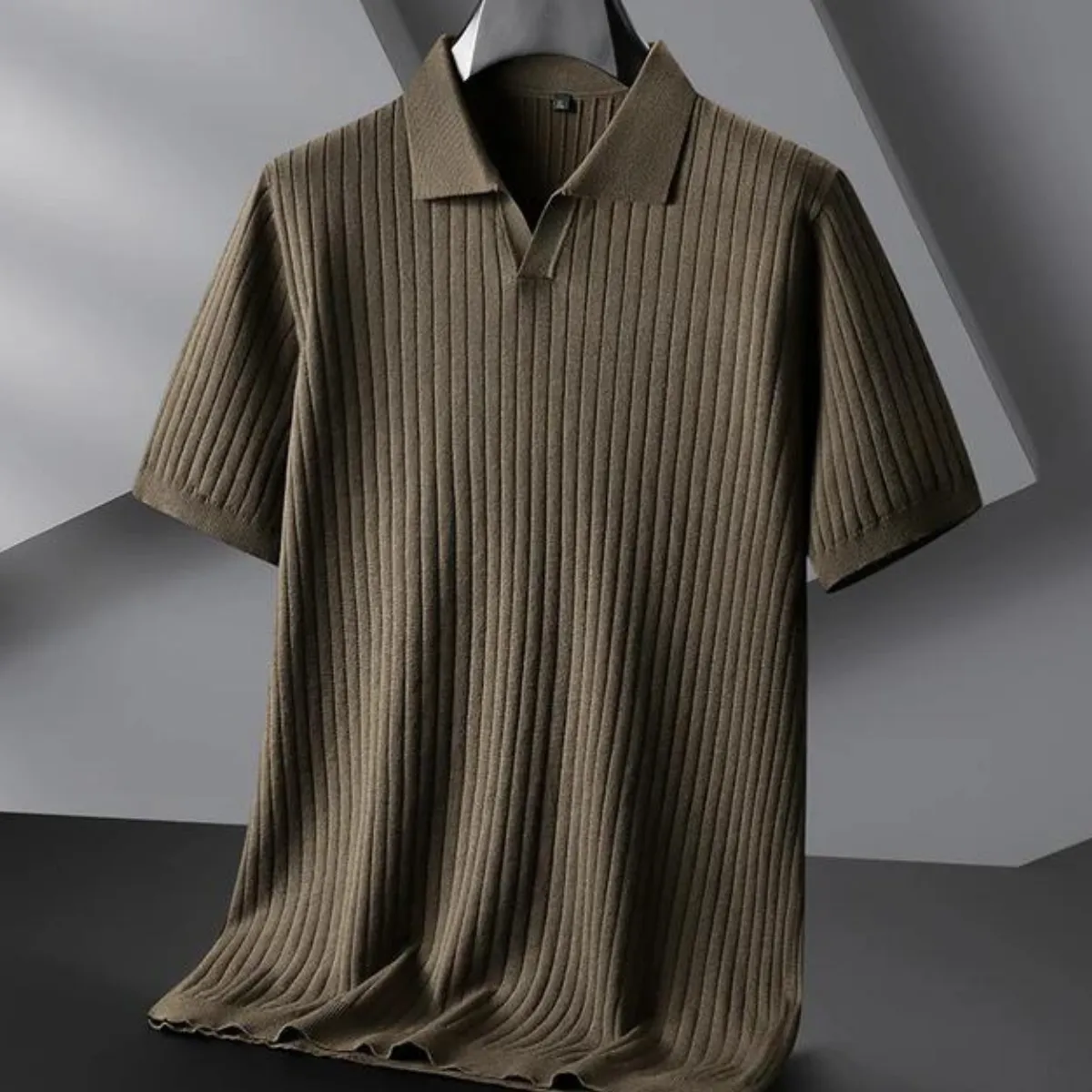 Men's Short Sleeve Knitted Polo for Casual Wear