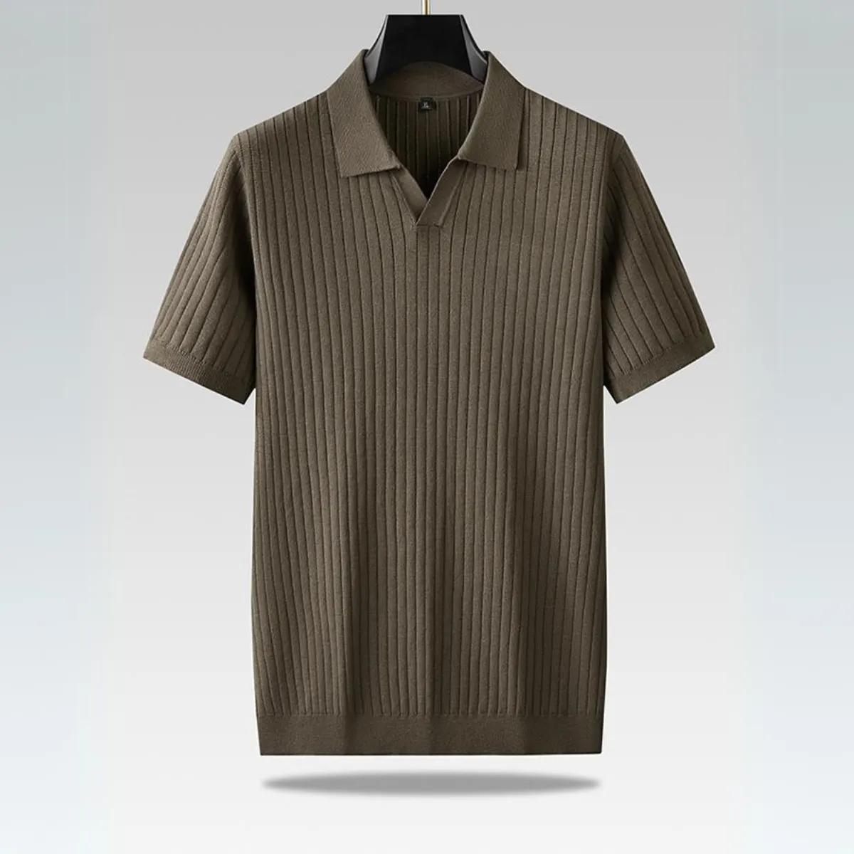 Men's Short Sleeve Knitted Polo for Casual Wear