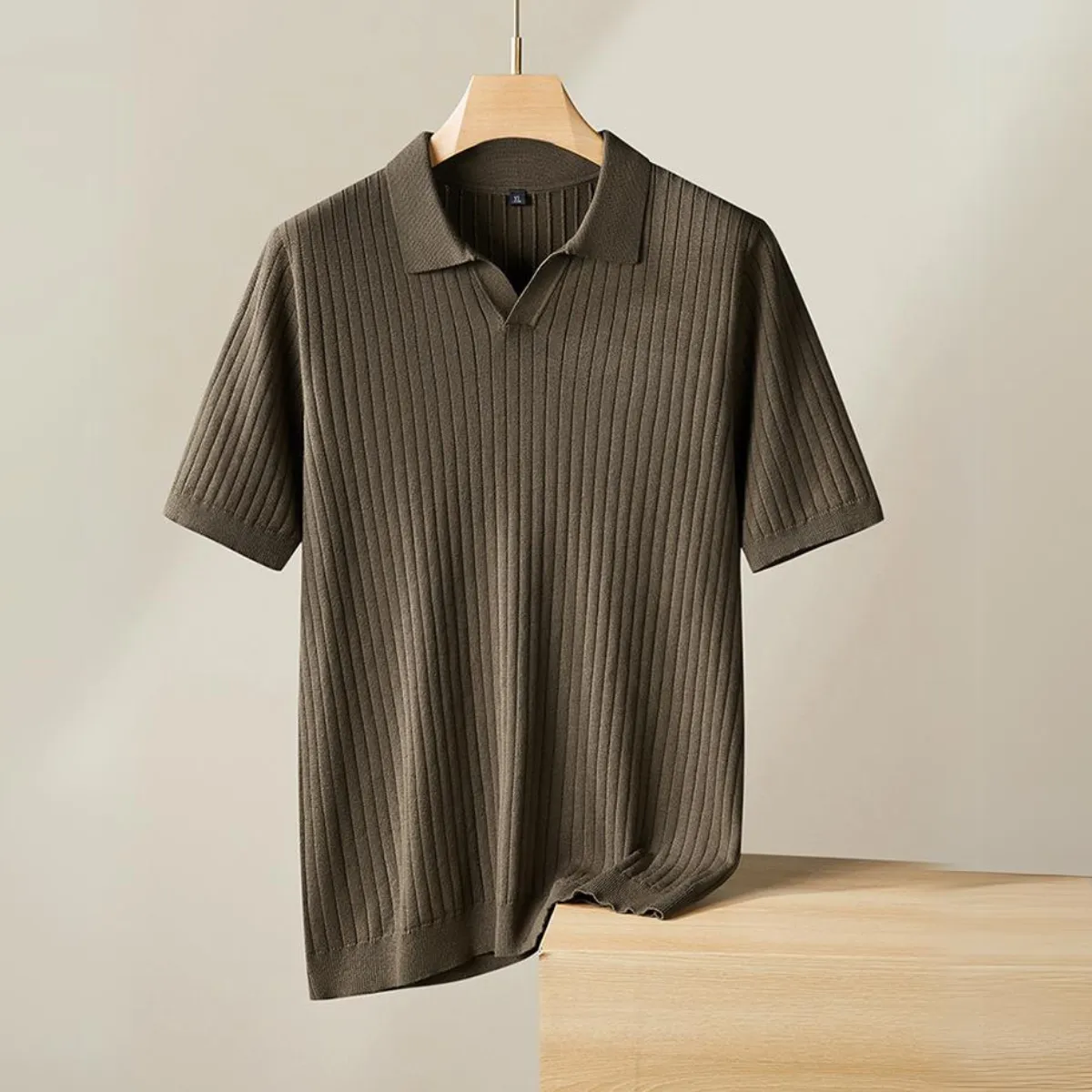 Men's Short Sleeve Knitted Polo for Casual Wear