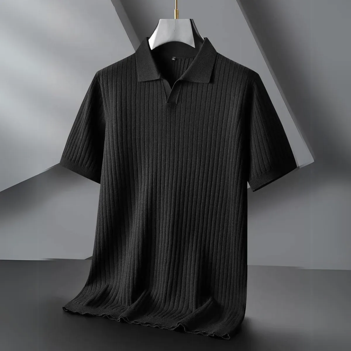 Men's Short Sleeve Knitted Polo for Casual Wear