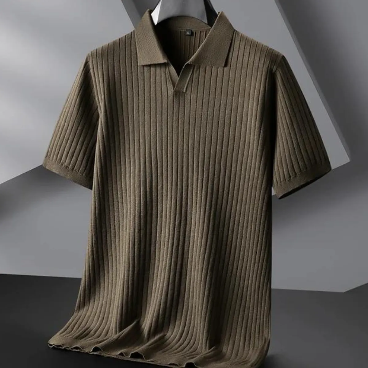 Men's Short Sleeve Knitted Polo for Casual Wear