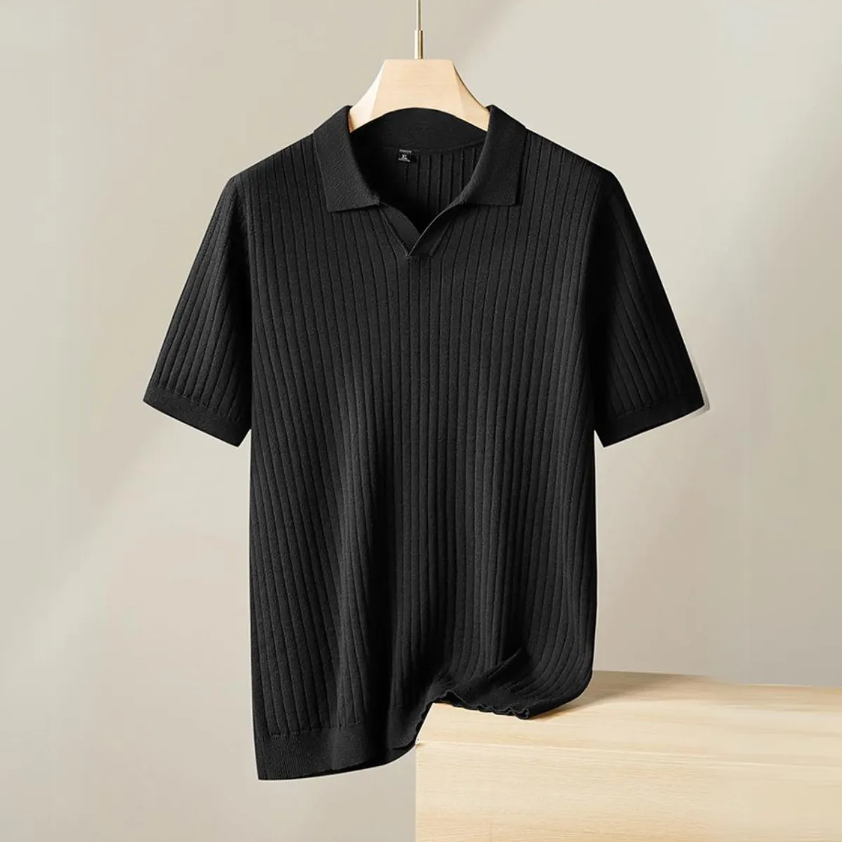 Men's Short Sleeve Knitted Polo for Casual Wear