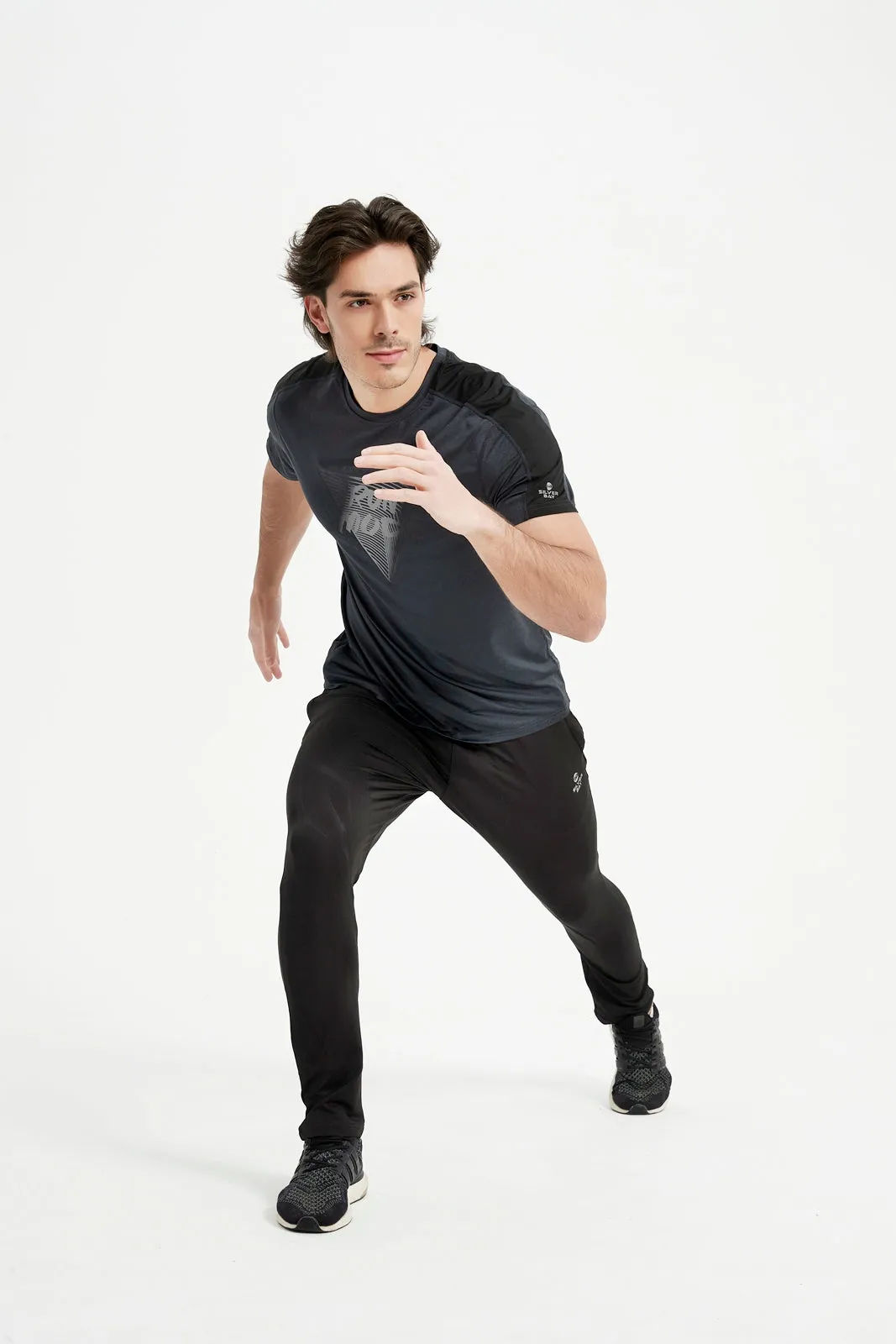 Men's Short Sleeved Crew Neck Set In Sleeved Tee