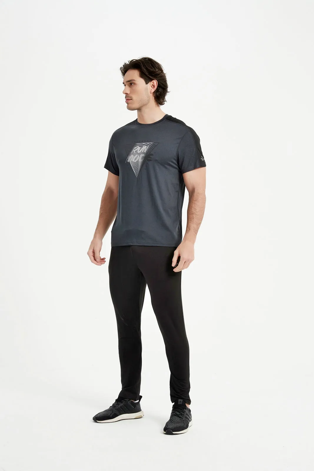 Men's Short Sleeved Crew Neck Set In Sleeved Tee