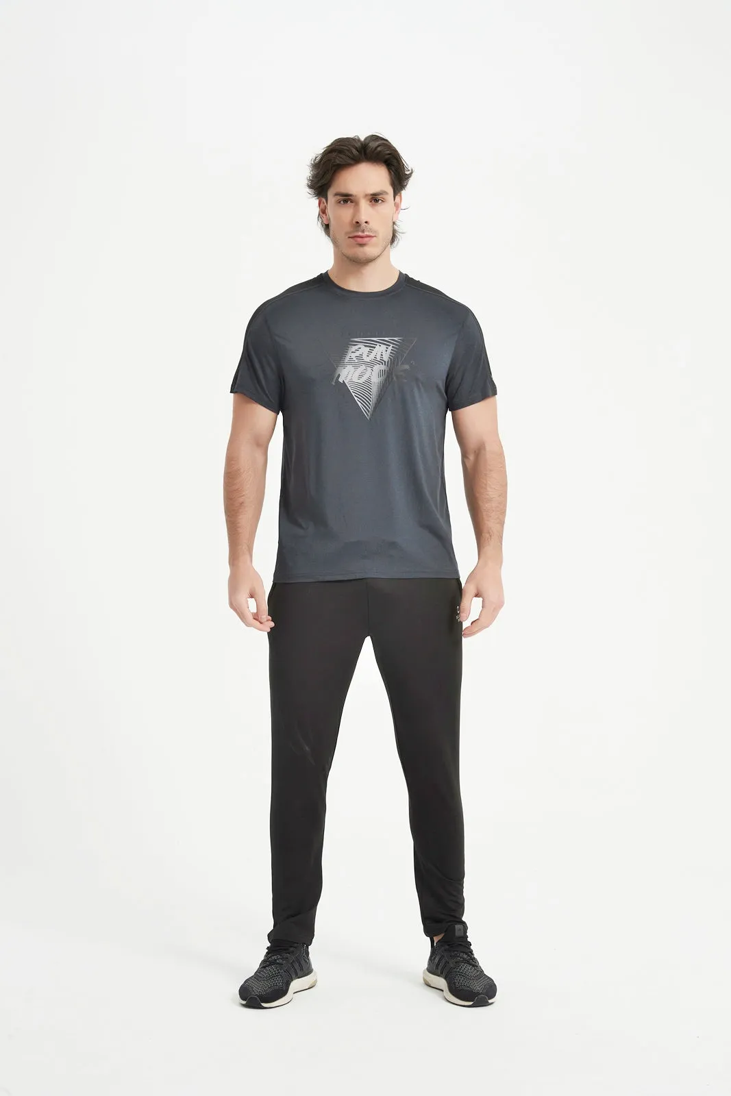Men's Short Sleeved Crew Neck Set In Sleeved Tee