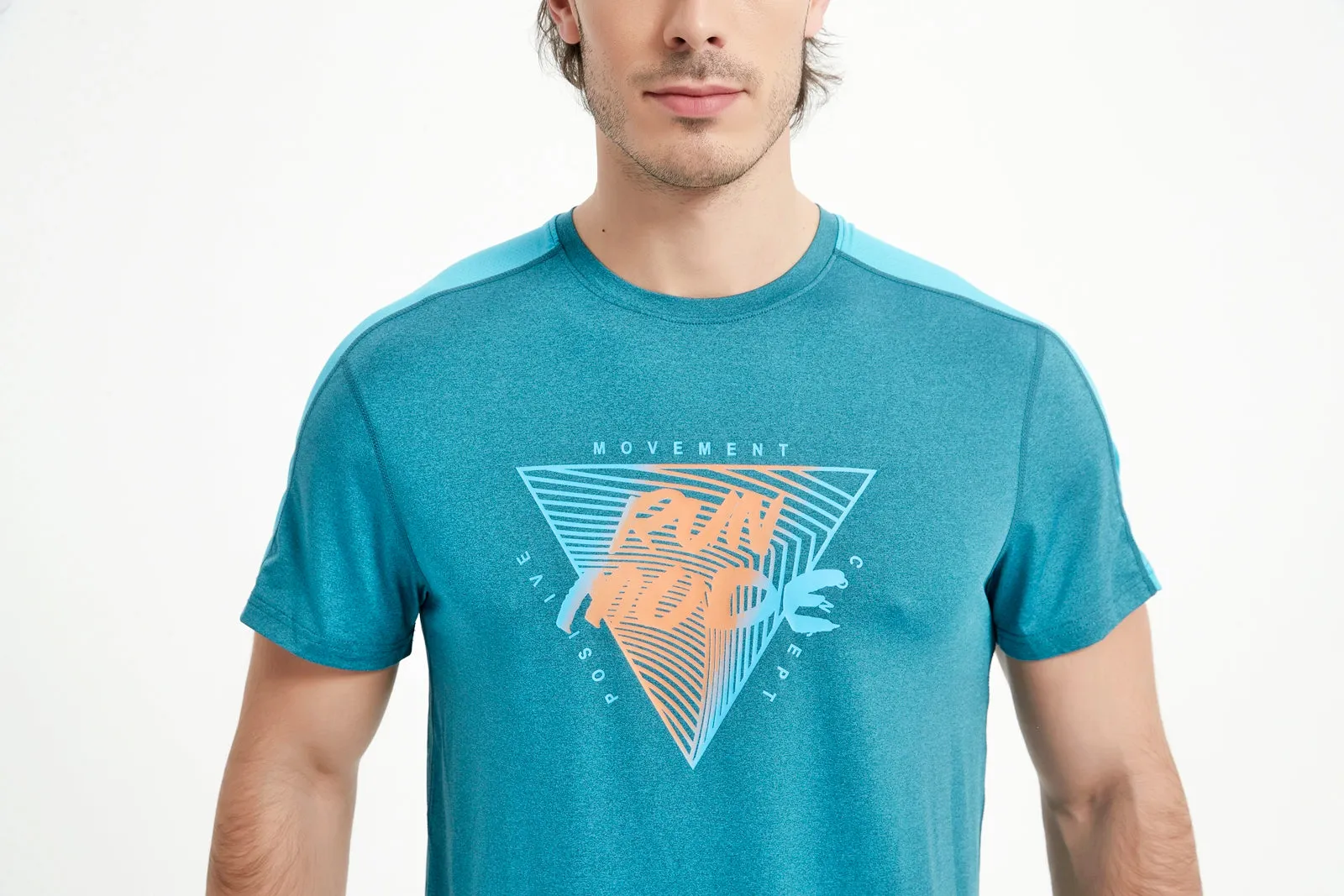 Men's Short Sleeved Crew Neck Set In Sleeved Tee