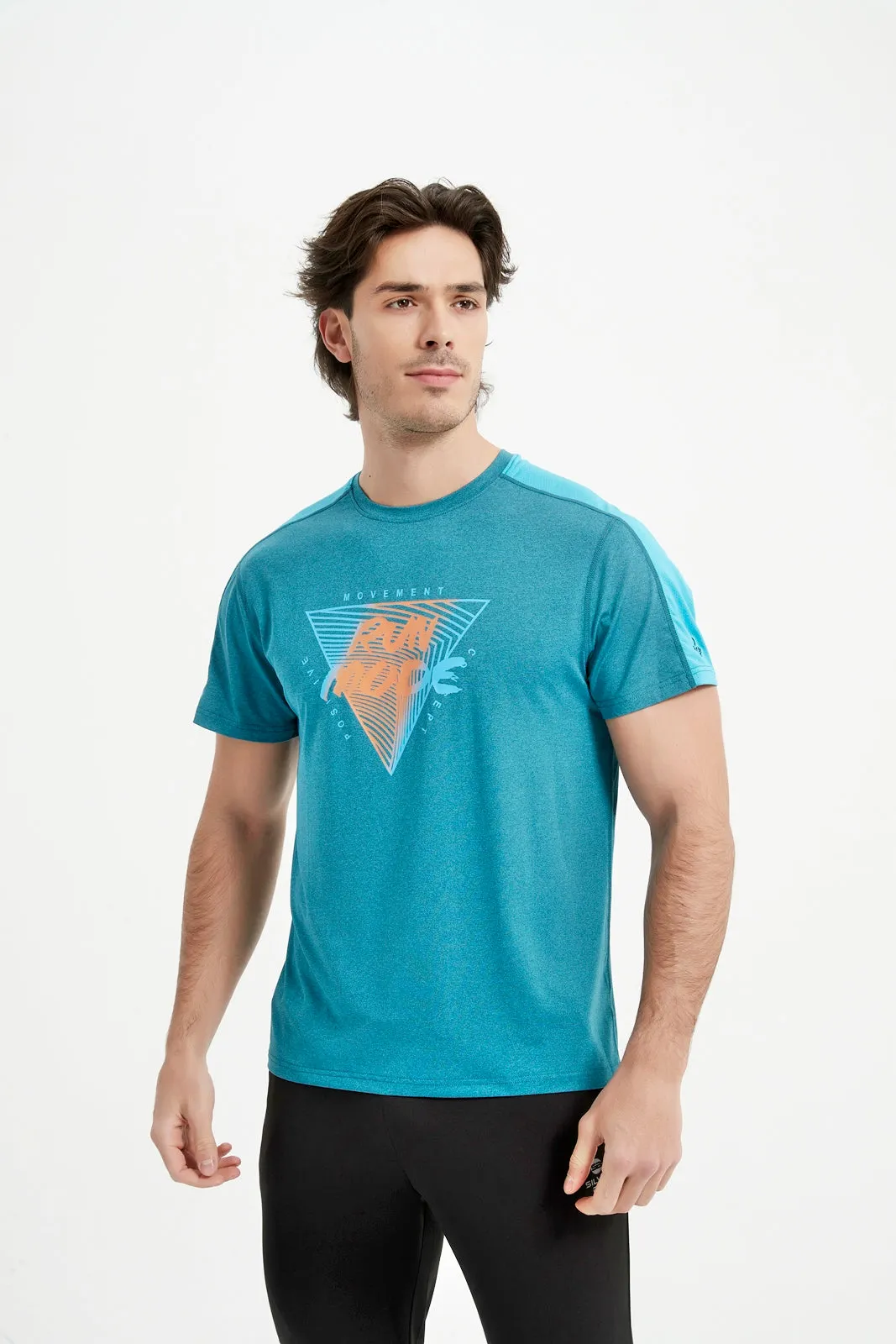 Men's Short Sleeved Crew Neck Set In Sleeved Tee