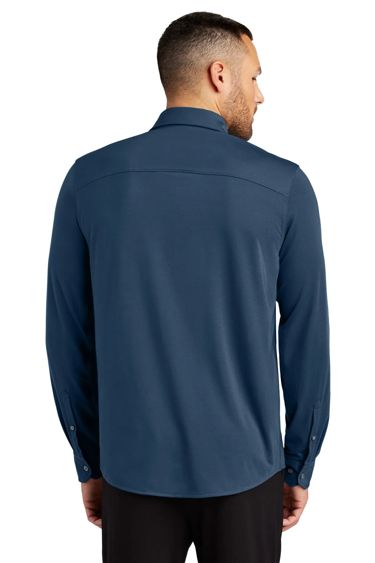 Mercer Mettle Stretch Jersey Long Sleeve Shirt MM1018 Insignia Blue