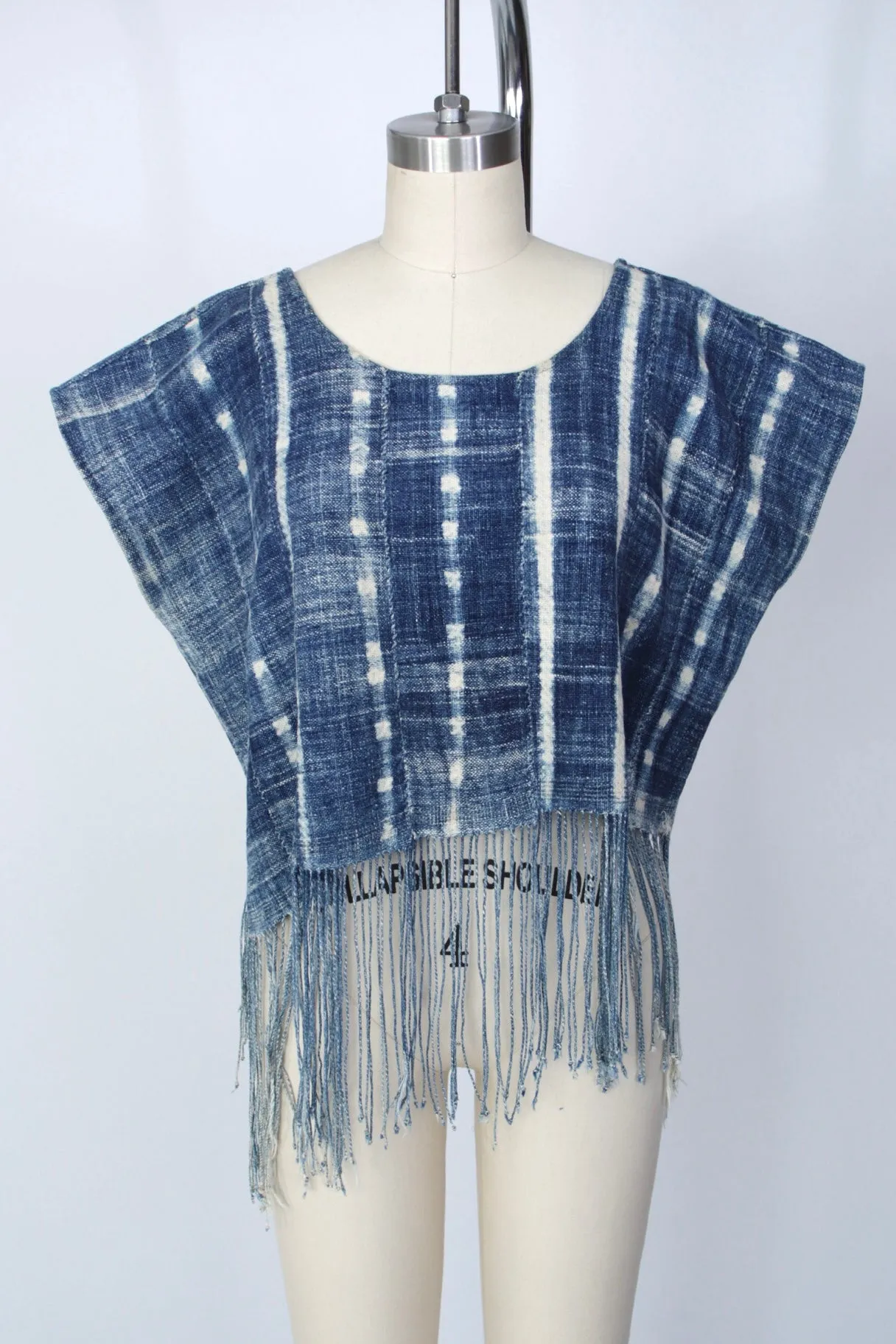 Mira Blackman Indigo Fringe Top