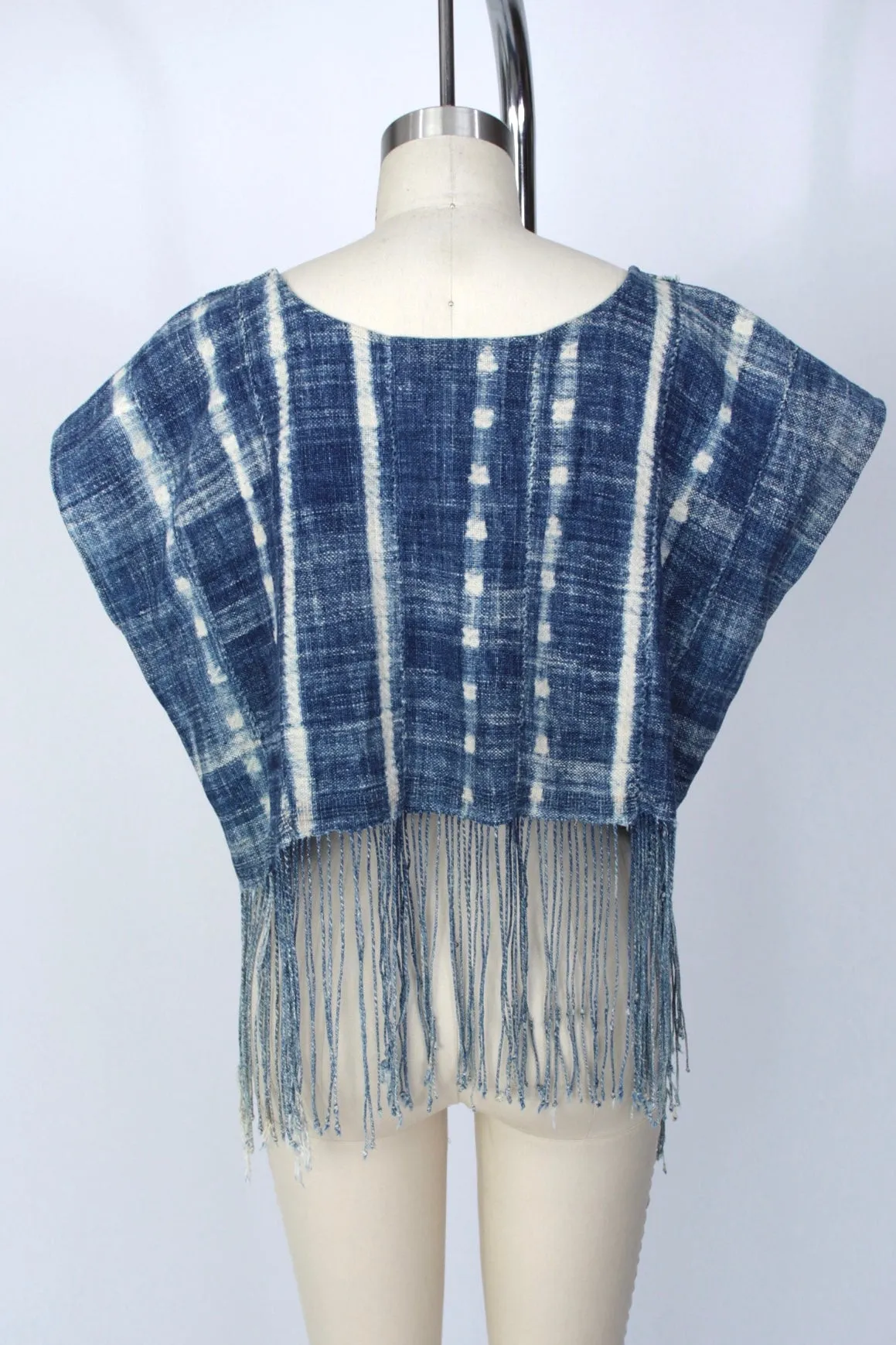 Mira Blackman Indigo Fringe Top