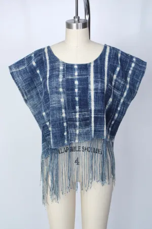Mira Blackman Indigo Fringe Top