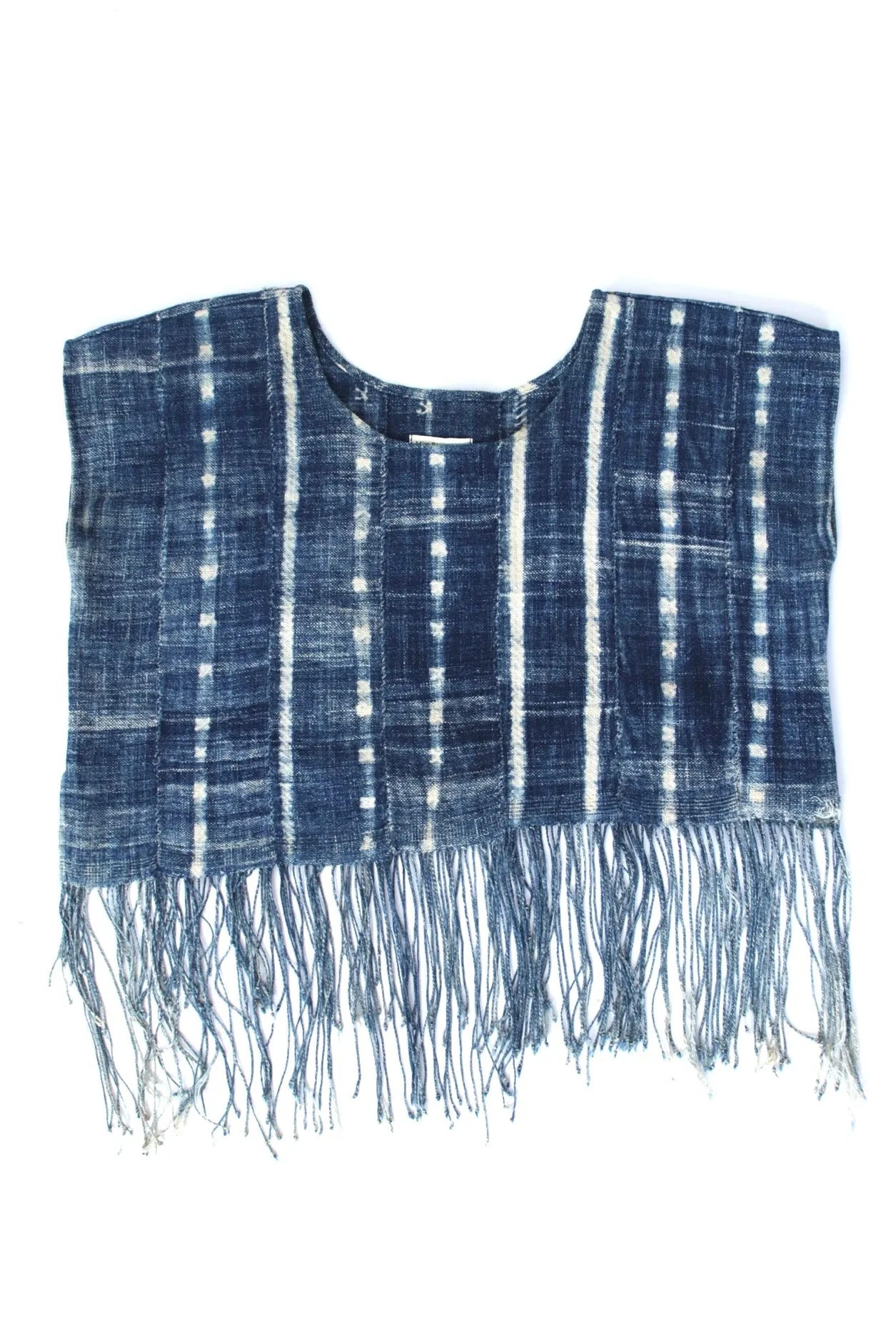 Mira Blackman Indigo Fringe Top