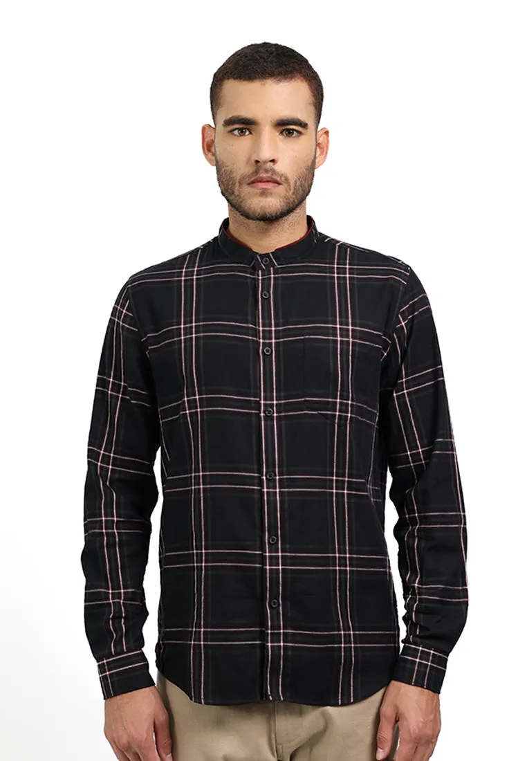 MOC Kemeja Koko Lengan Panjang Pria HAMZA-BLACK