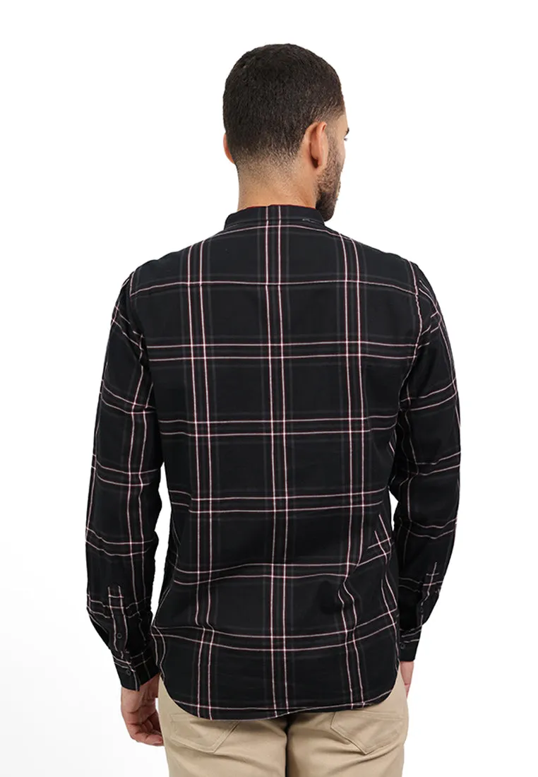 MOC Kemeja Koko Lengan Panjang Pria HAMZA-BLACK