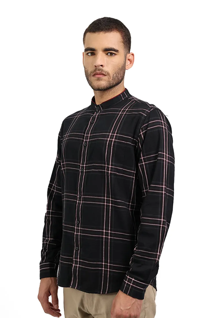 MOC Kemeja Koko Lengan Panjang Pria HAMZA-BLACK
