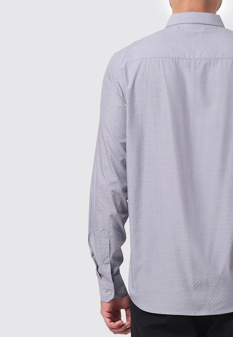 MOC Kemeja Lengan Panjang Pria NIXAN-GREY