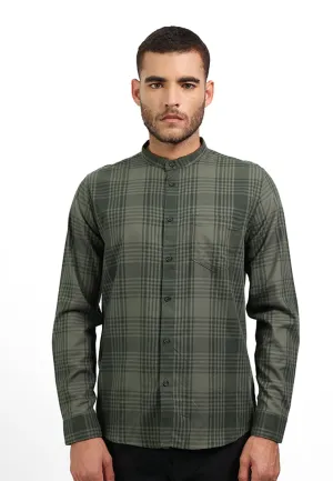 MOC Kemeja Lengan Panjang Pria Slim Fit ELTON - OLIVE
