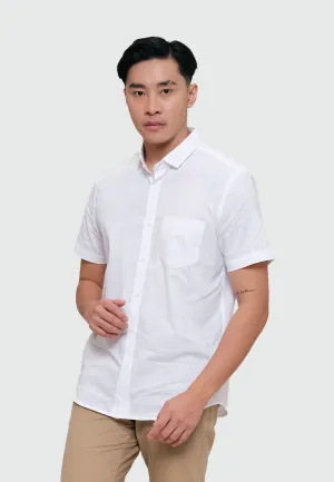 MOC Kemeja Lengan Pendek Pria BRENTWOOD 1 -WHITE
