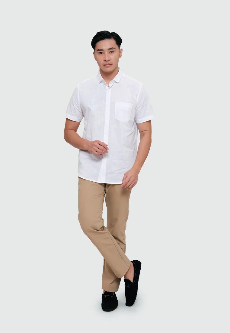 MOC Kemeja Lengan Pendek Pria BRENTWOOD 1 -WHITE