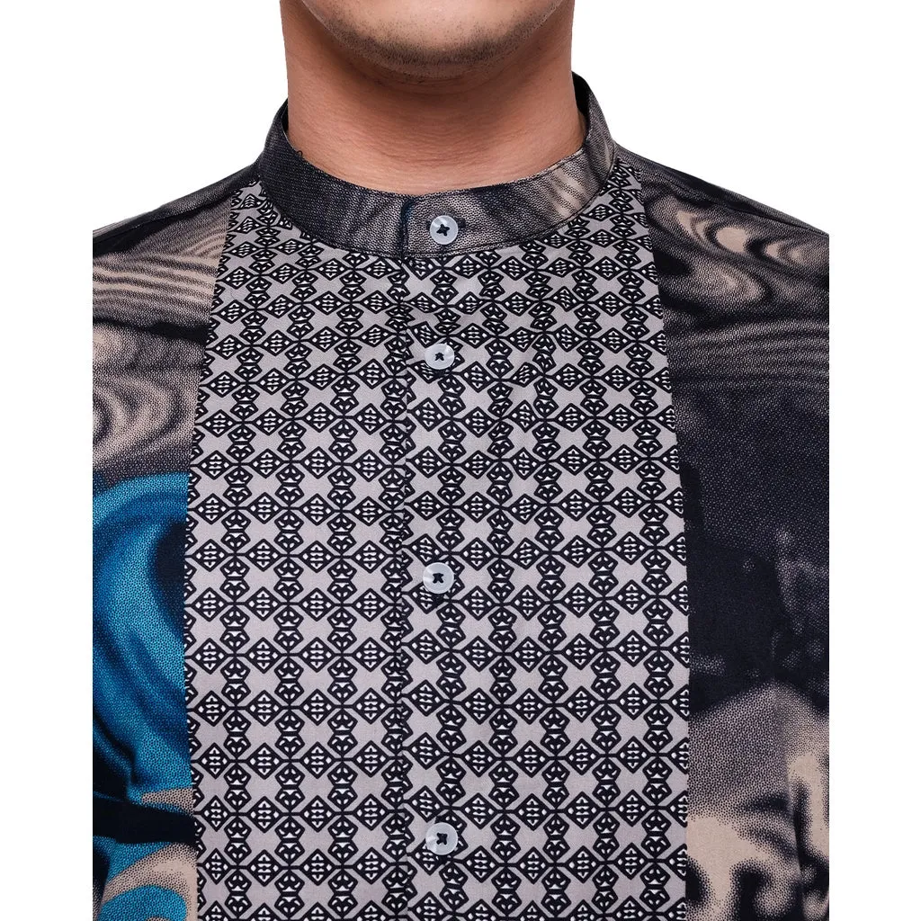 MOC Kemeja Lengan Pendek Pria BROKIO - BLUE