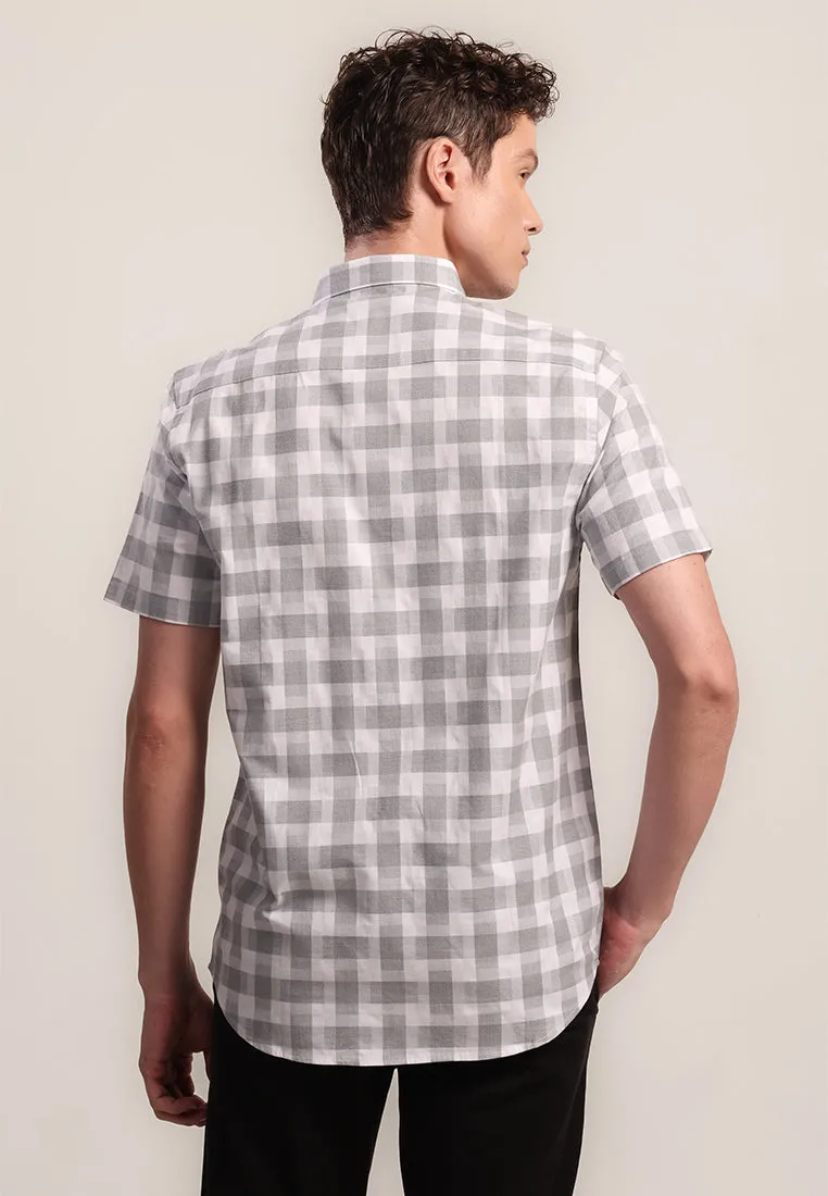 MOC Kemeja Lengan Pendek Pria Gerard - Grey