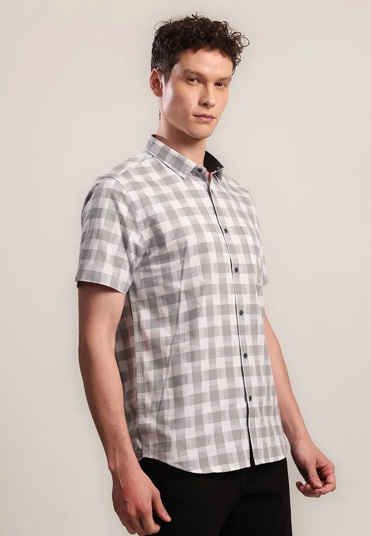 MOC Kemeja Lengan Pendek Pria Gerard - Grey