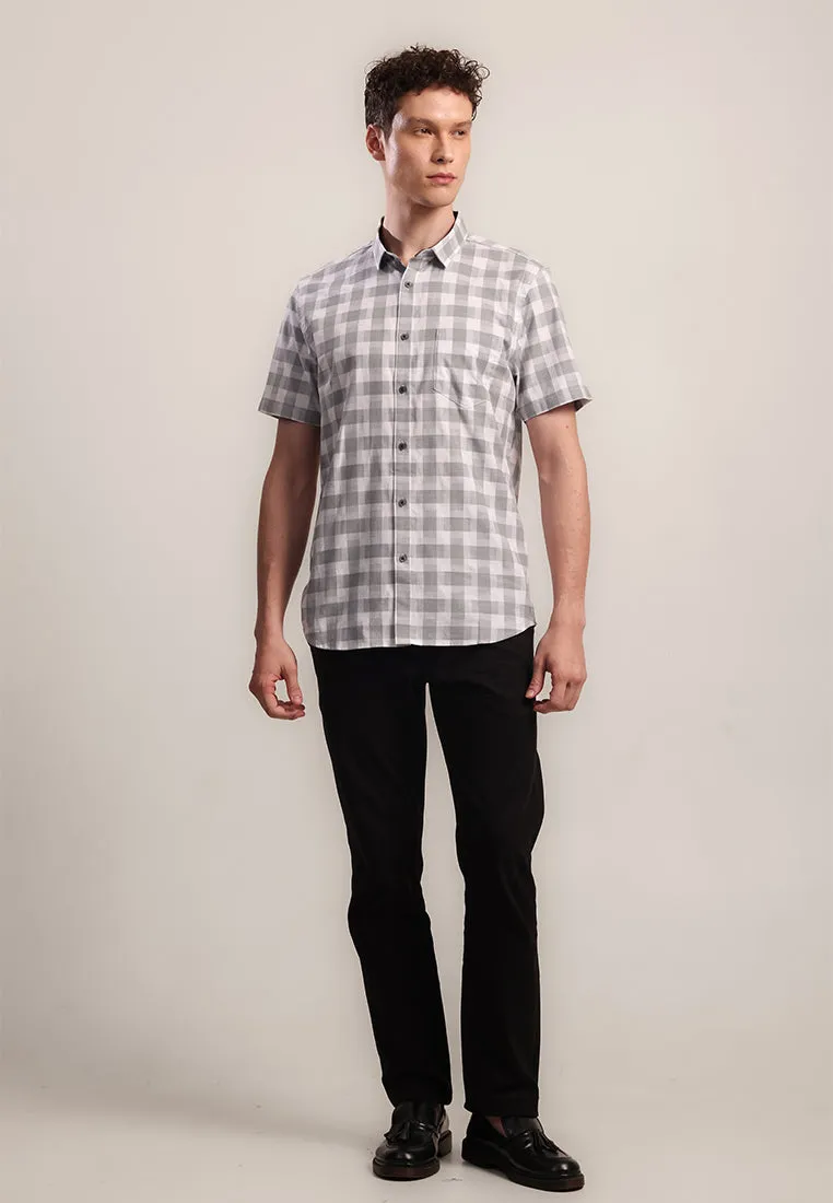 MOC Kemeja Lengan Pendek Pria Gerard - Grey